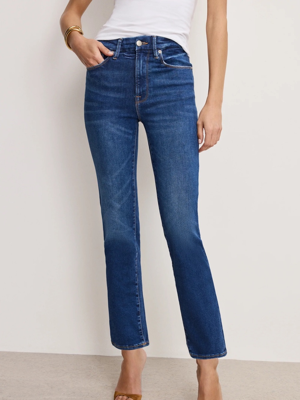 Good American Always Fits Good Legs Straight Jeans